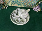 Authentic Burmese Miniature Jade Tea Set Decor