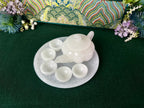 Authentic Burmese Miniature Jade Tea Set Decor