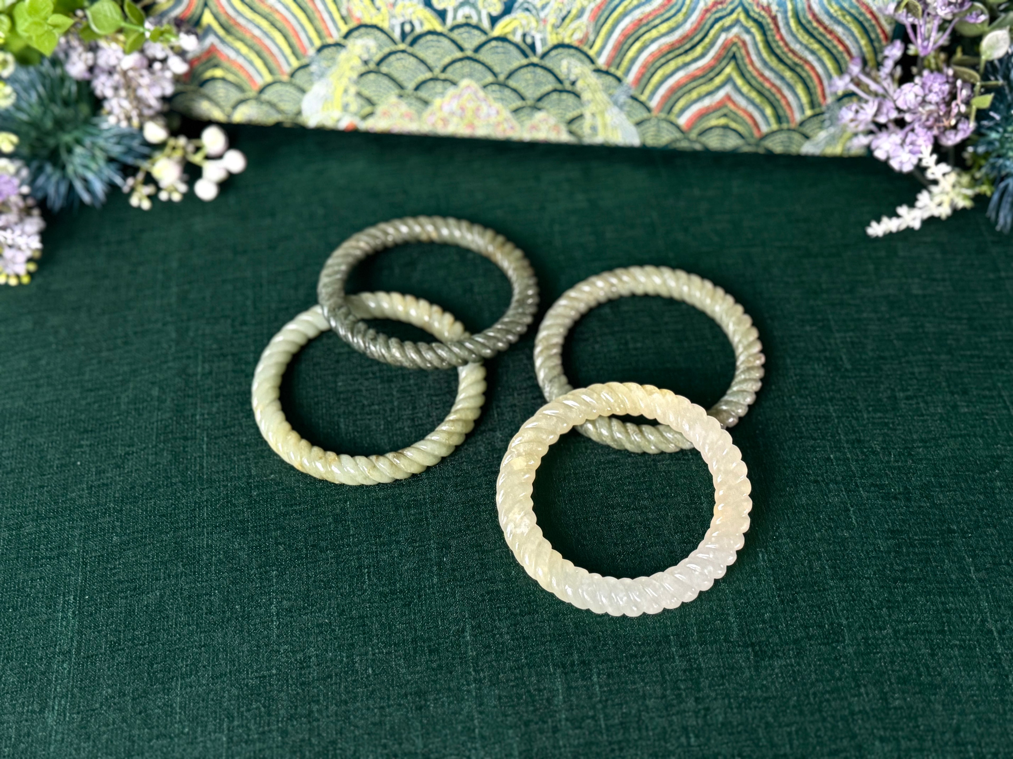 Jade Twisted Bangle