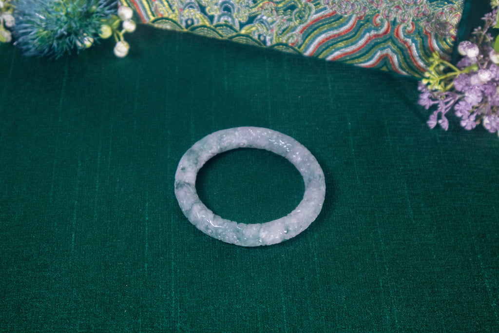Full Carved Jade Bangle