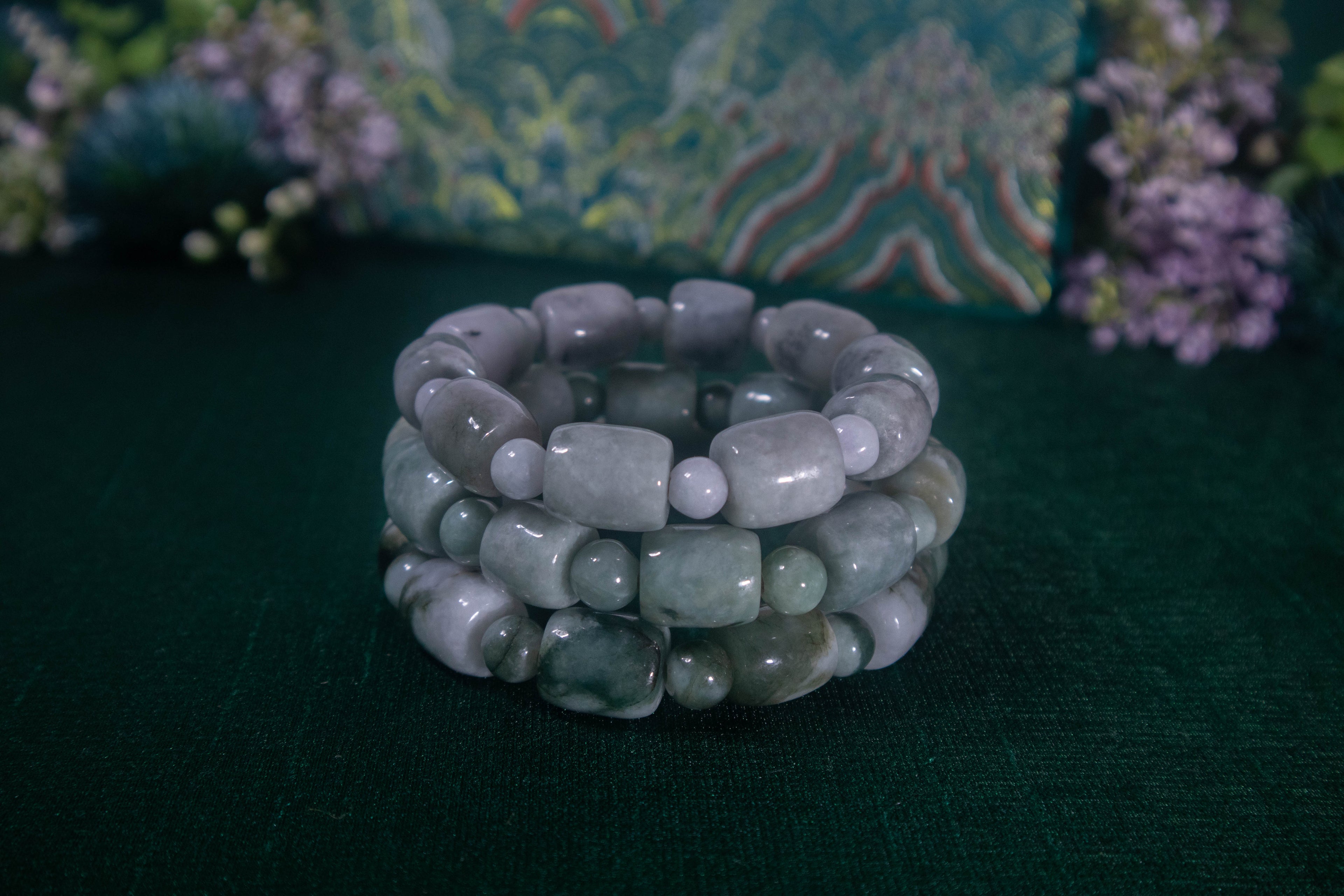 Authentic Jade Oblong Bead Bracelet