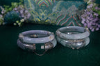 Jade White Gold Lock Bangle